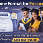 Resume format for freshers