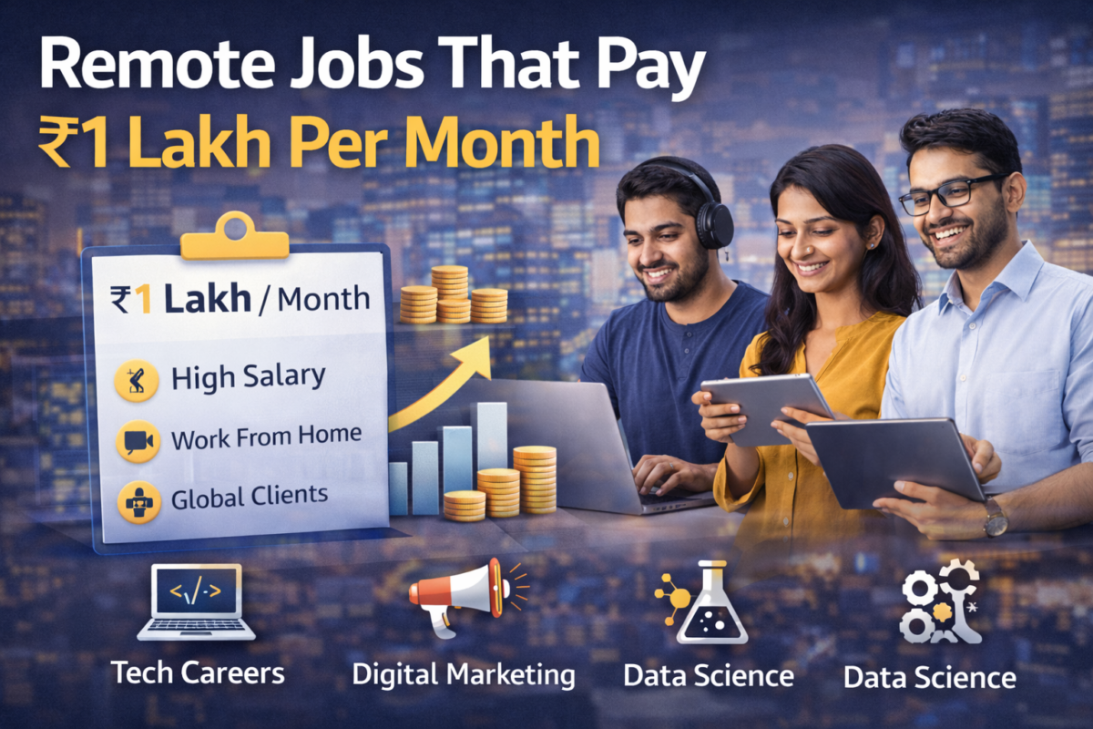 remote jobs that pay ₹1 lakh per month